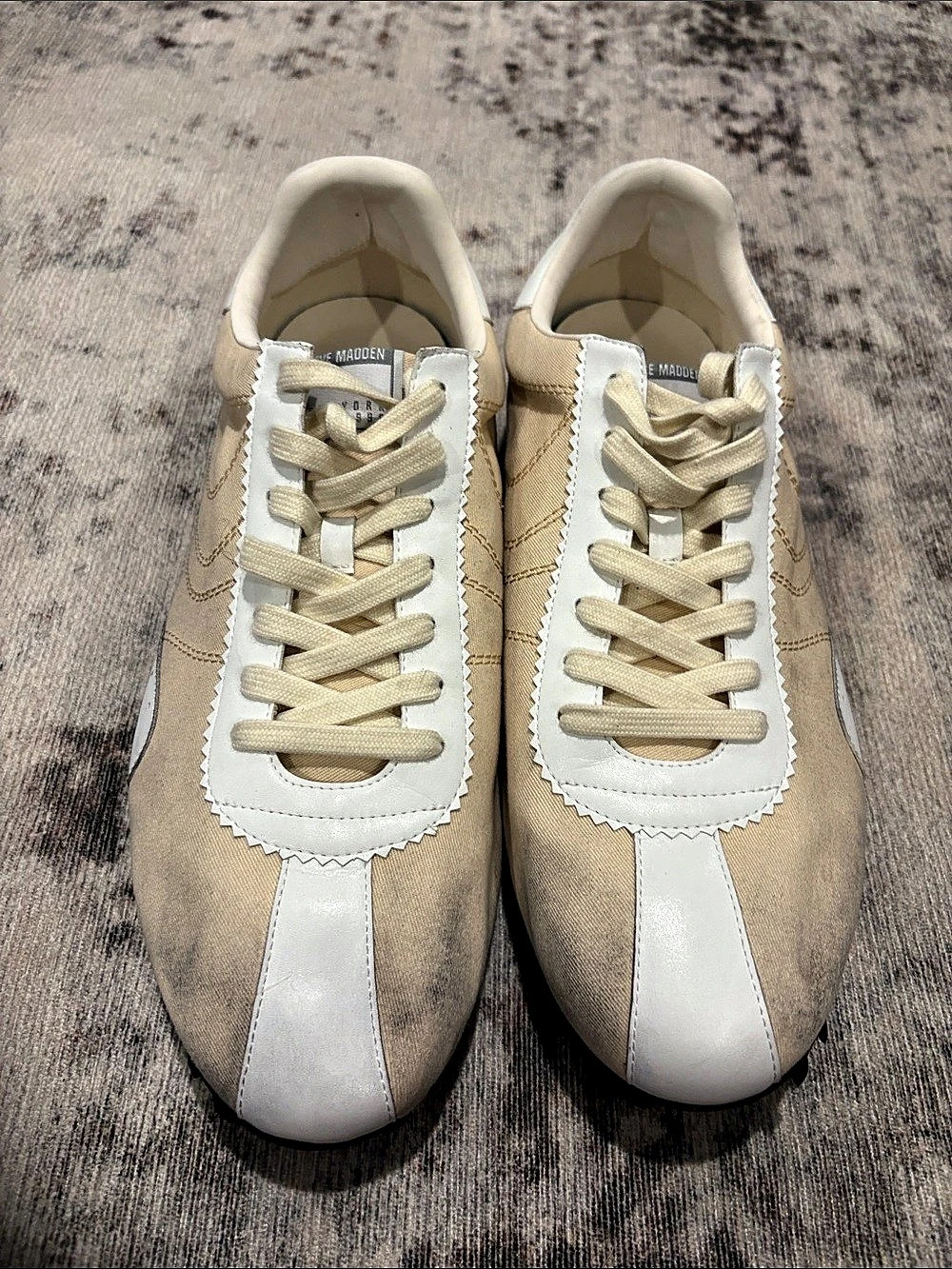 Steve Madden Cream Puzzle Sneakers